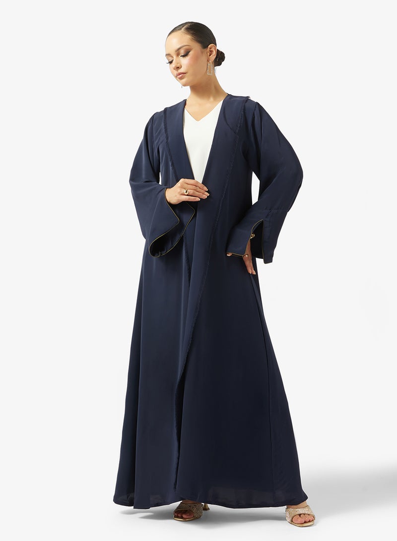 hayas closet Abaya with piping details - Image 4